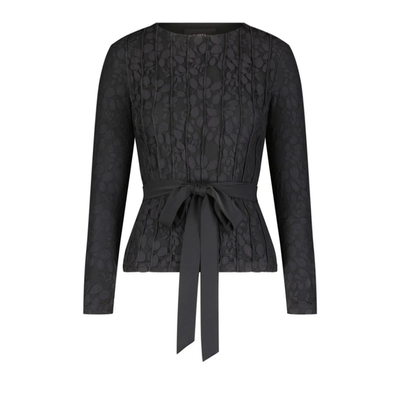 Aleeza Chic Cream Lace Long Sleeve Blouse - Picture 6 of 11